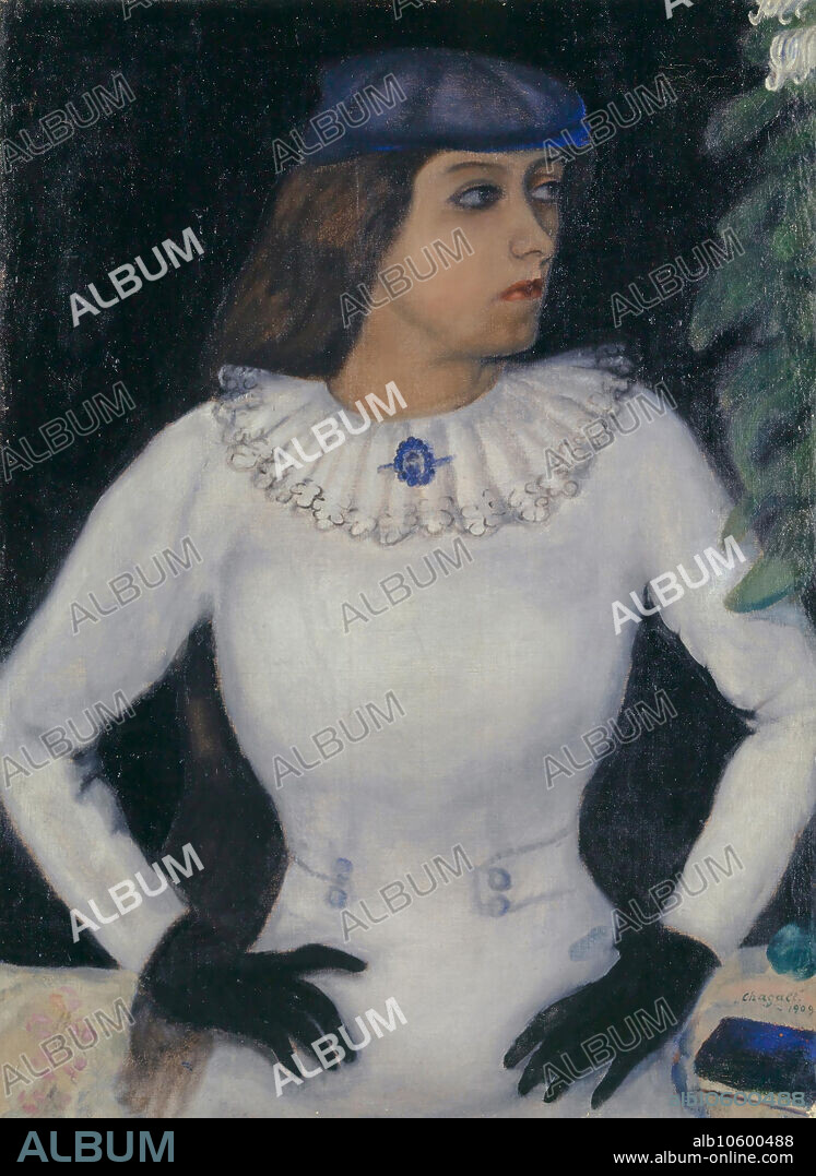 MARC CHAGALL. Ma fiancée aux gants noirs (Meine Braut mit schwarzen Handschuhen).
