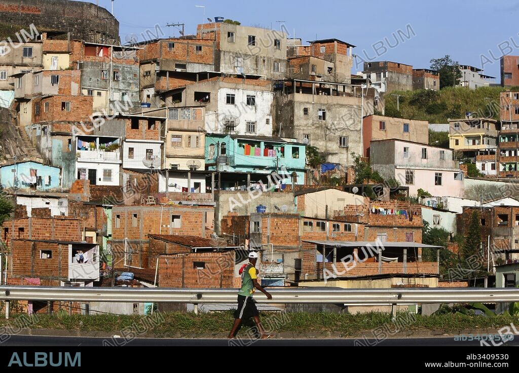 Favelas in Salvador da Bahia.