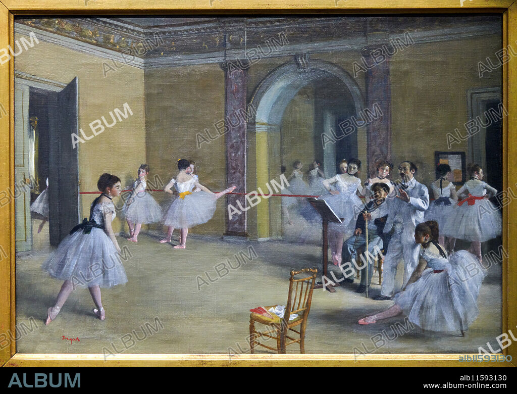 Edgar Degas (Paris 1834 - Paris 1917), Le Foyer de la danse à l'Opéra de la rue Le Peletie, 1872, Musée d'Orsay, Paris, France.