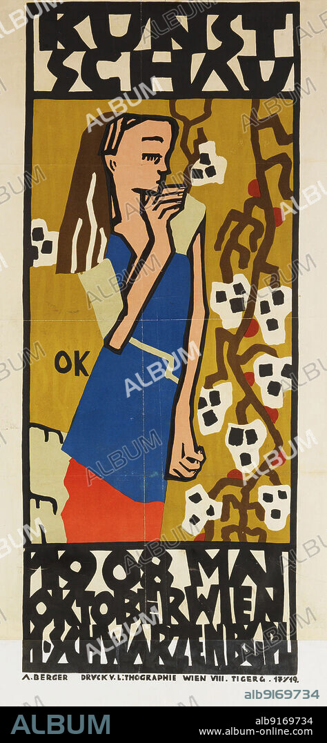 OSKAR KOKOSCHKA. Cotton picker. Poster for the Vienna Art Show