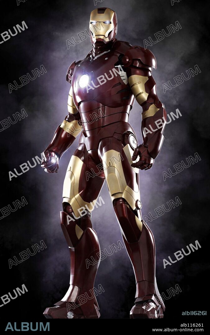 Poster de IRON MAN, 2008, dirigida por JON FAVREAU. Copyright MARVEL ENTERPRISES.