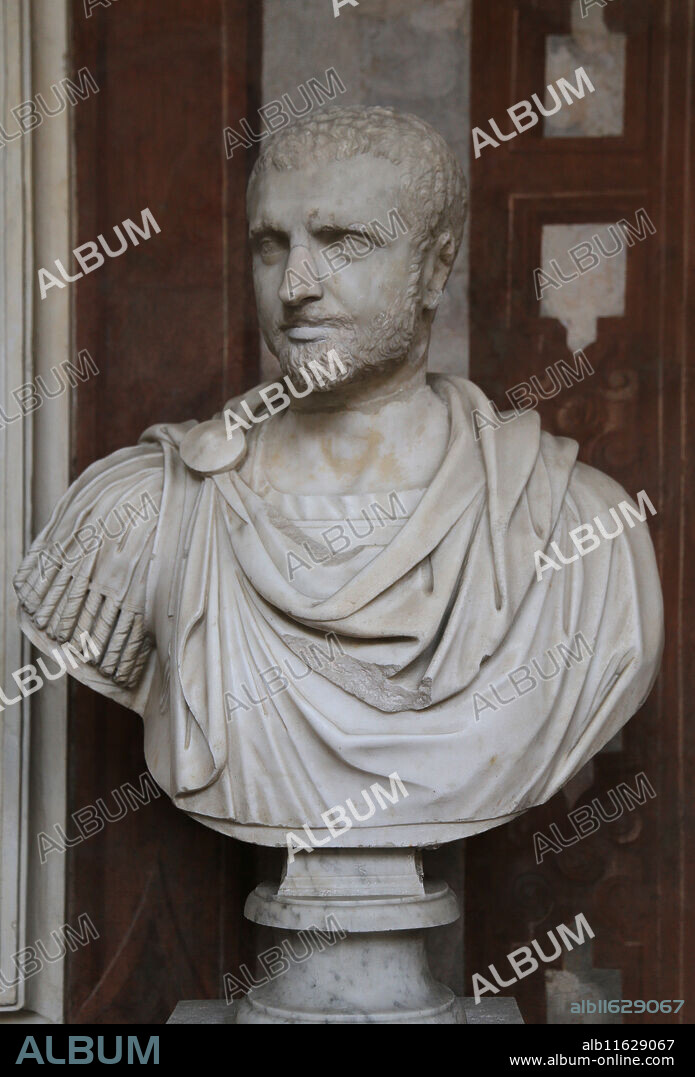 Geta (189-211). Roman emperor who ruled with his father Septimius Severus and his brother Caracalla. Bust. National Roman Museum. Palazzo Altemps. Rome. Italy.