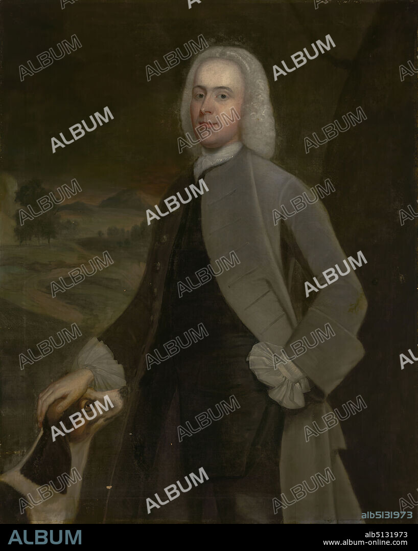 Artist, manner of: Robert Feke, American, 17051750, Oxenbridge Thacher (in the manner of Robert Feke), Oil on canvas, 49 3/4 × 40 1/8 in. (126.4 × 101.9 cm), American, 18th century, Paintings.
