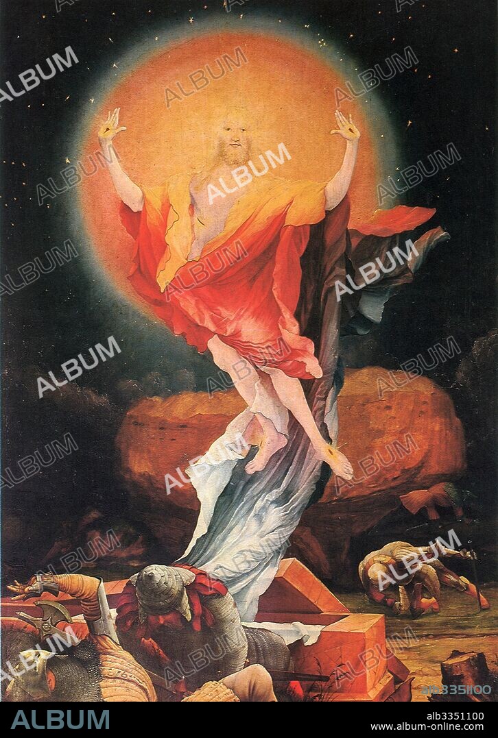 GRÜNEWALD MATTHIAS. The Isenheim Altarpiece. Right panel: the Resurrection.