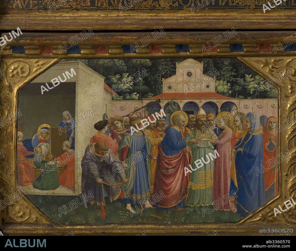 FRA ANGELICO. Mary and Joseph (The Annunciation retable with 5 Predella scenes).