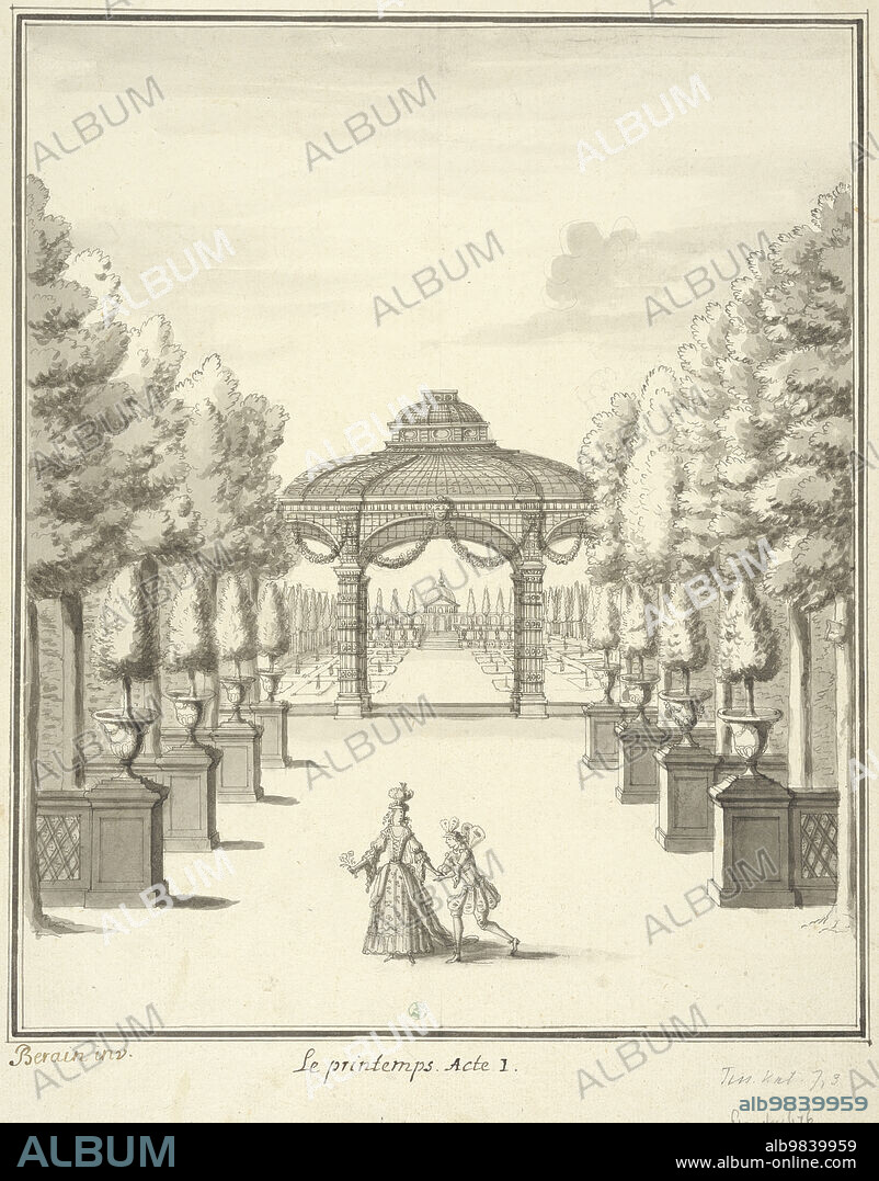 JEAN BERAIN. Set design for the opera-ballet Les Saisons by Pascal Collasse, between 1693 and 1697.