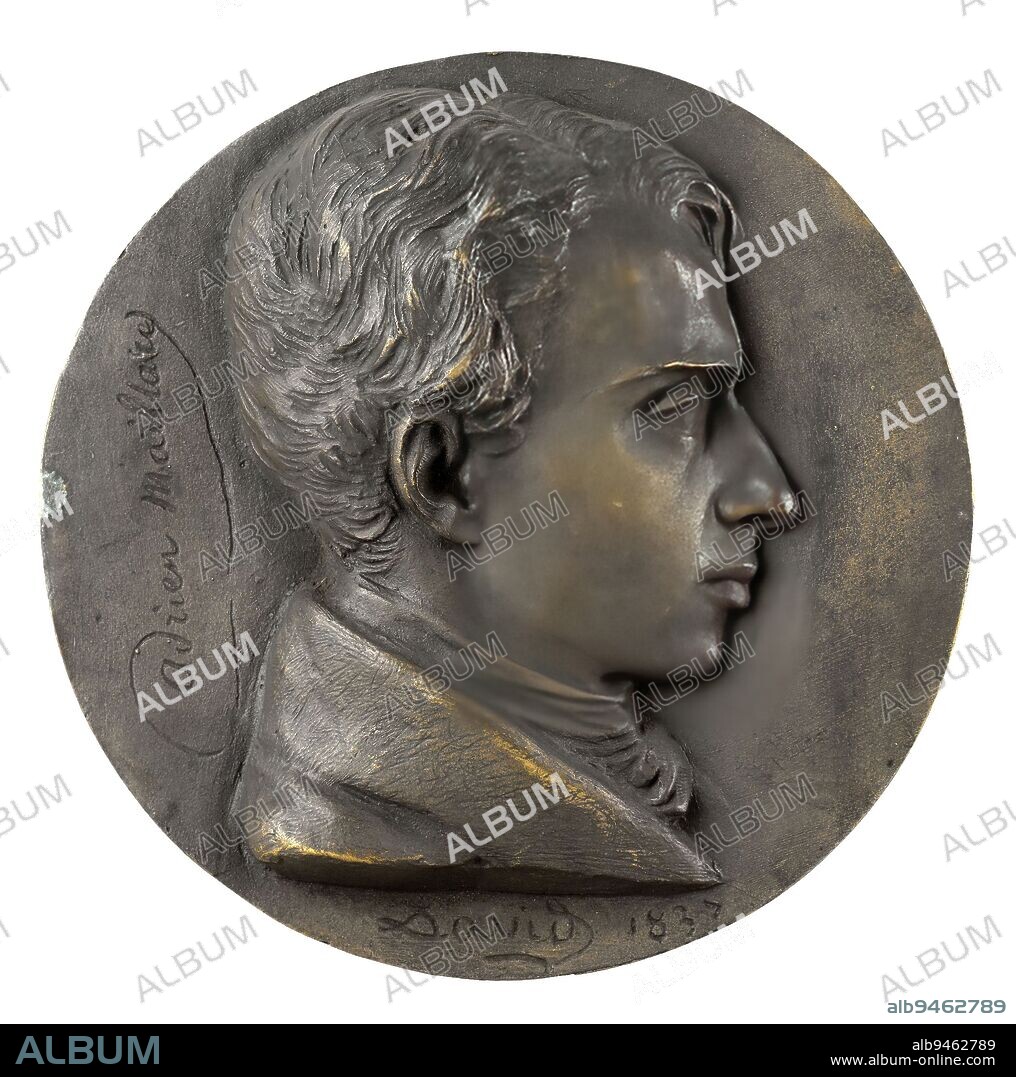 Portrait of Adrien Maillard (1815-?), Lawyer, David d'Angers, Pierre-Jean, Sculptor, In 1837, 1st half of the 19th century, Sculpture, Medallion (sculpture), Dimensions - Work: Diameter: 17.5 cm.