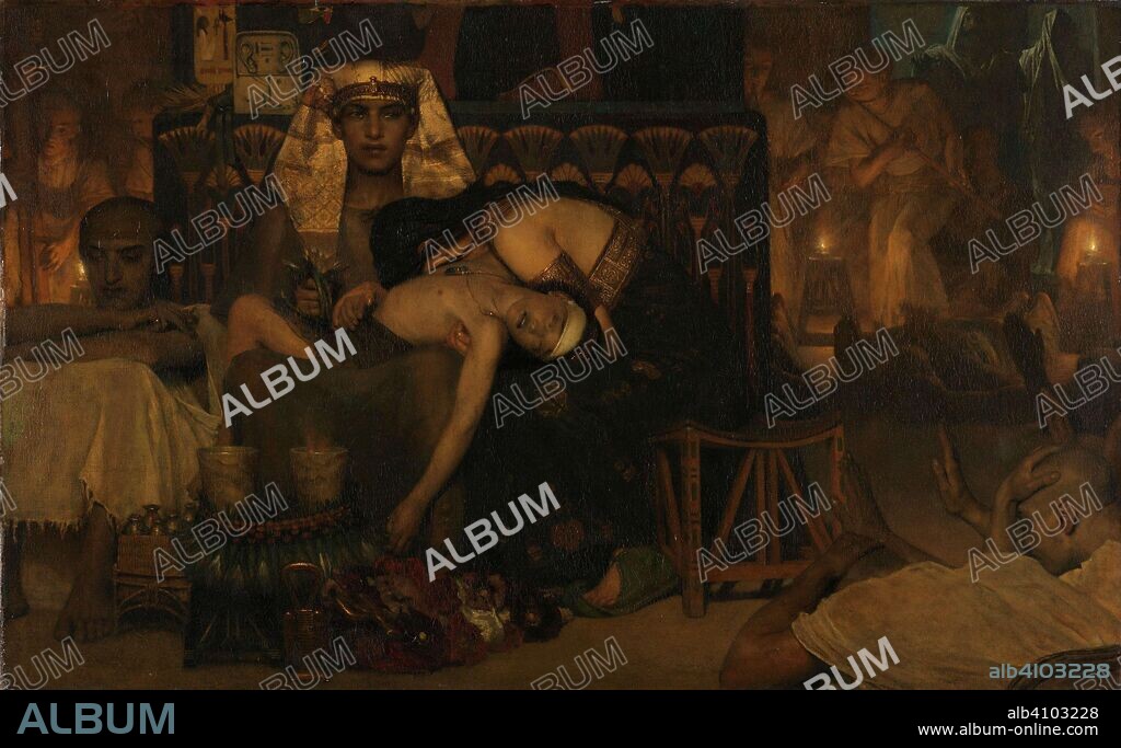LAWRENCE ALMA-TADEMA. The Death of the Pharaoh's Firstborn Son. Dating: 1872. Measurements: h 77 cm × w 124.5 cm.