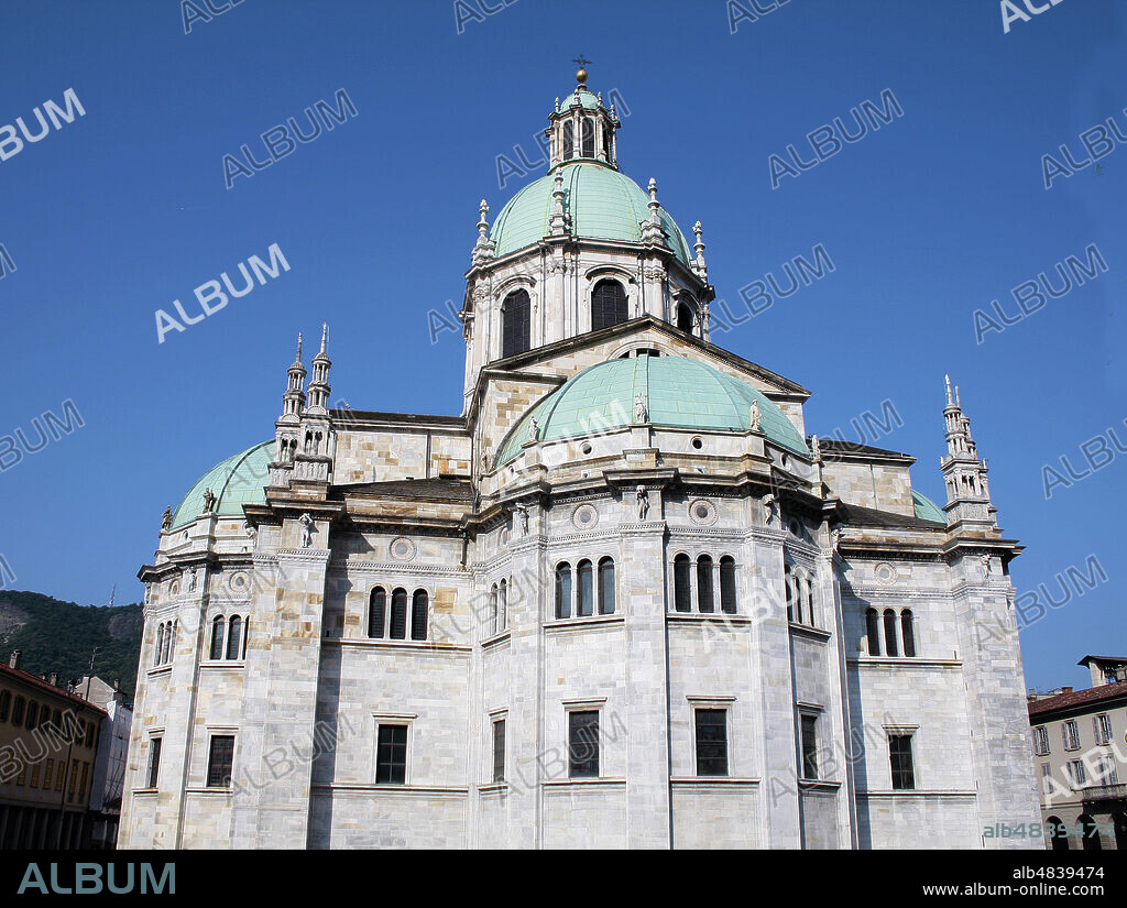 Como, Lombardy, Italy. The Cathedral of Santa Maria Assunta. Late Gothic, Renaissance architectural style.