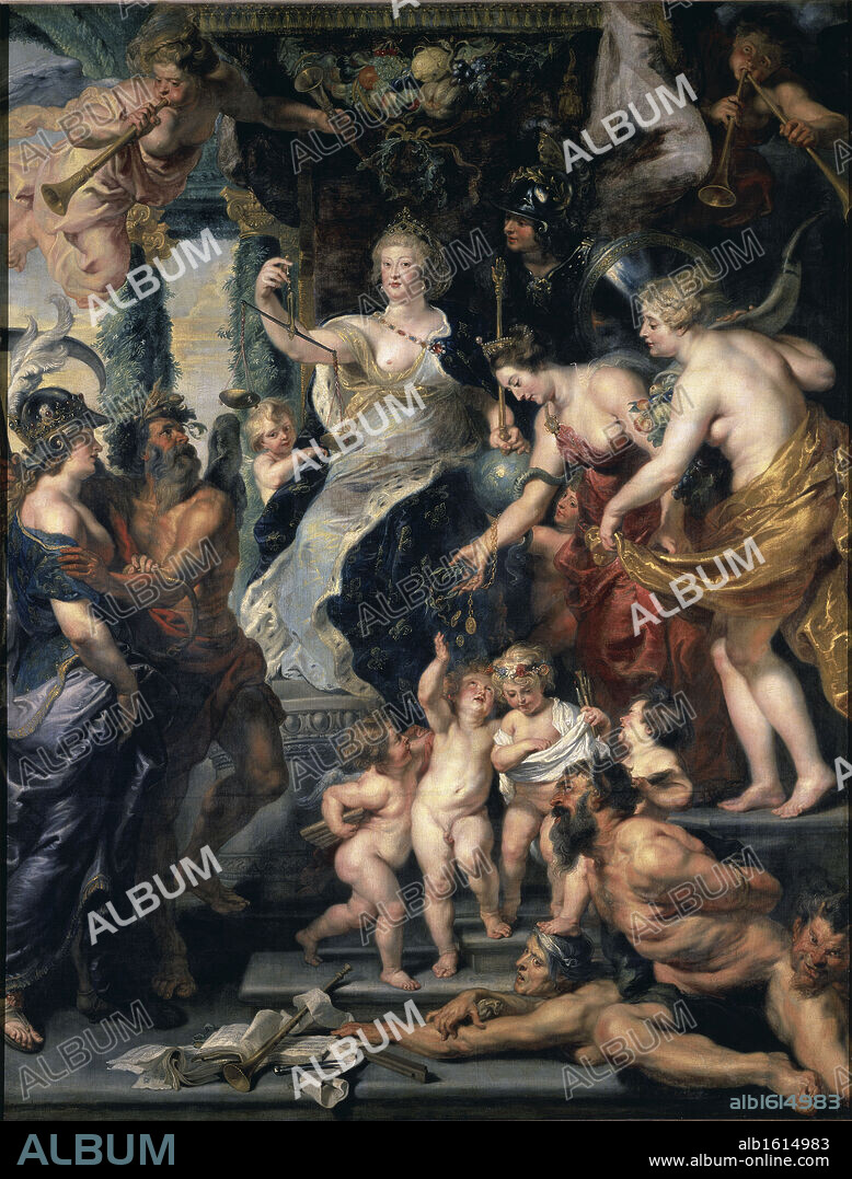 The Happiness of the Regency  (Life of Marie de Medici, Queen of France)  1625  Peter Paul Rubens (1577-1640/Flemish)  Musee du Louvre, Paris, France.