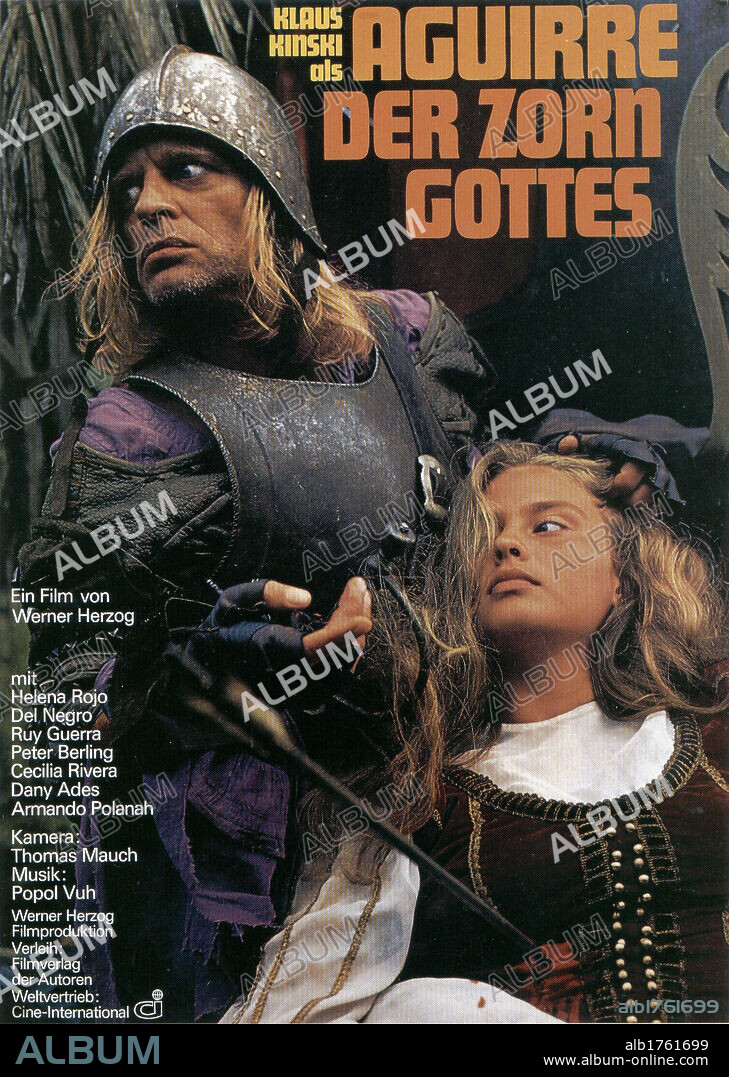 Poster de AGUIRRE, LA CÓLERA DE DIOS, 1972 (AGUIRRE, DER ZORN GOTTES), dirigida por WERNER HERZOG. Copyright WERNER HERZOG FILMPRODUKTION.