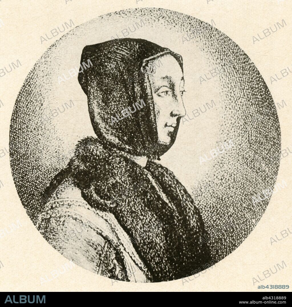 'A Dutch lady in fur tippet and hood', mid 17th century, (1937). From "History of American Costume - Book One 1607-1800", by Elisabeth McClellan. [Tudor Publishing Company, New York, 1937].