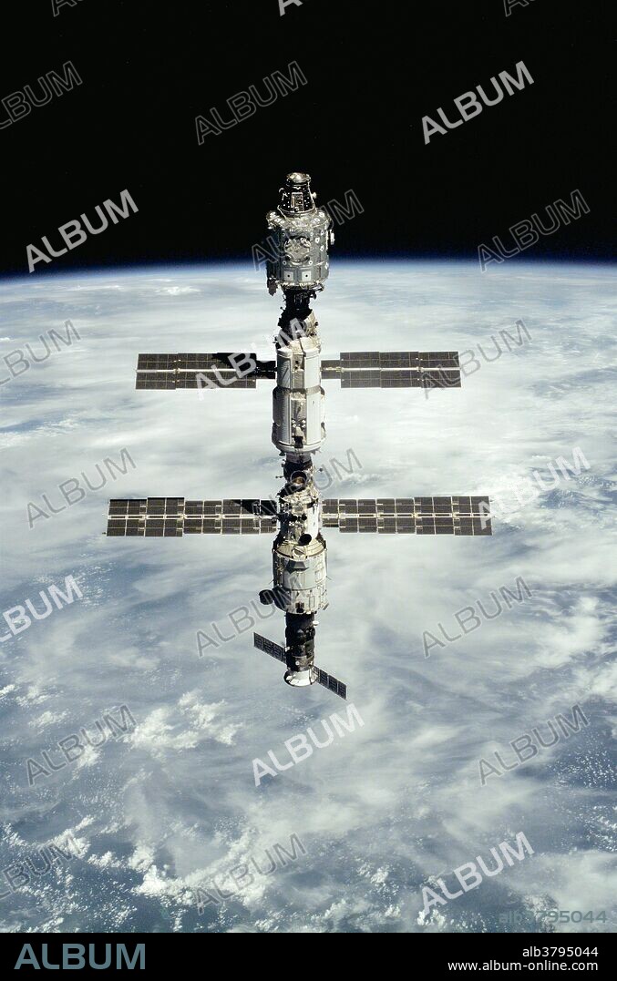 Backdropped against Earth's horizon, the International Space Station (ISS) is seen following its undocking with the Space Shuttle Atlantis. After accomplishing all mission objectives in outfitting the station for the first resident crew, the seven astronauts and cosmonauts undocked at 3:46 GMT on September 18 over Russia near the northeastern portion of Ukraine. When Atlantis was at a safe distance from the station, about 450 feet, astronaut Scott D. Altman, pilot, performed a 90-minute, double-loop fly around to enable the crew to document the station's exterior. He fired Atlantis' jets one final time to separate from the station at 5:35 (GMT) September 18. STS-106 was a Space Shuttle mission to the International Space Station (ISS) flown by Space Shuttle Atlantis. During the 11 day mission the crew spent a week inside the ISS unloading supplies from both a double SPACEHAB cargo module in the rear of Atlantis's cargo bay and from a Russian Progress M-1 resupply craft docked to the aft end of the Zvezda Service Module. Zvezda, which linked up to the ISS on July 26, served as the early living quarters for the station and is the cornerstone of the Russian contribution to the ISS.