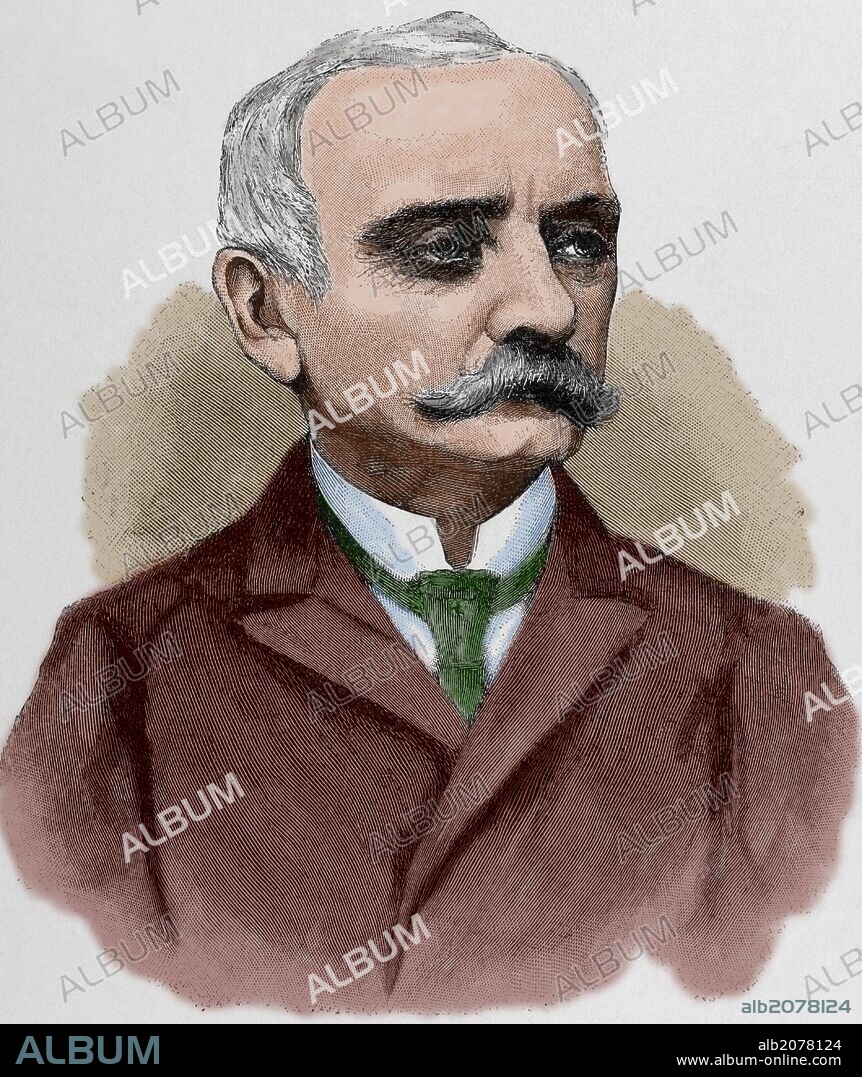 Chlodwig Carl Viktor, Prince of Hohenlohe-Schillingsfurst, Prince of Ratibor and Corvey (1819 âA_i_1901). Prince of Hohenlohe. Was a German statesman, who served as Chancellor of Germany and Prime Minister of Prussia from 1894 to 1900. Engraving "The artistic illustration" 1901. Colored.