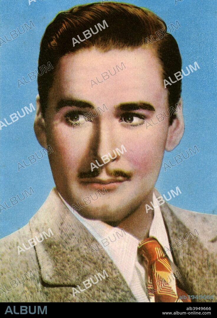 Errol Flynn (1909-1959), American film actor, 1940s. From Sherman's series of famous film stars.