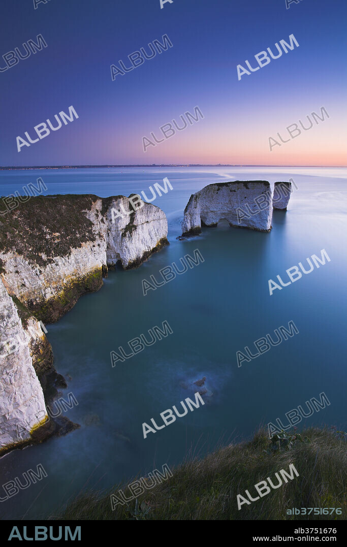 Old Harry Rocks at the beginning of the Jurassic Coast, UNESCO World Heritage Site, Dorset, England, United Kingdom, Europe.