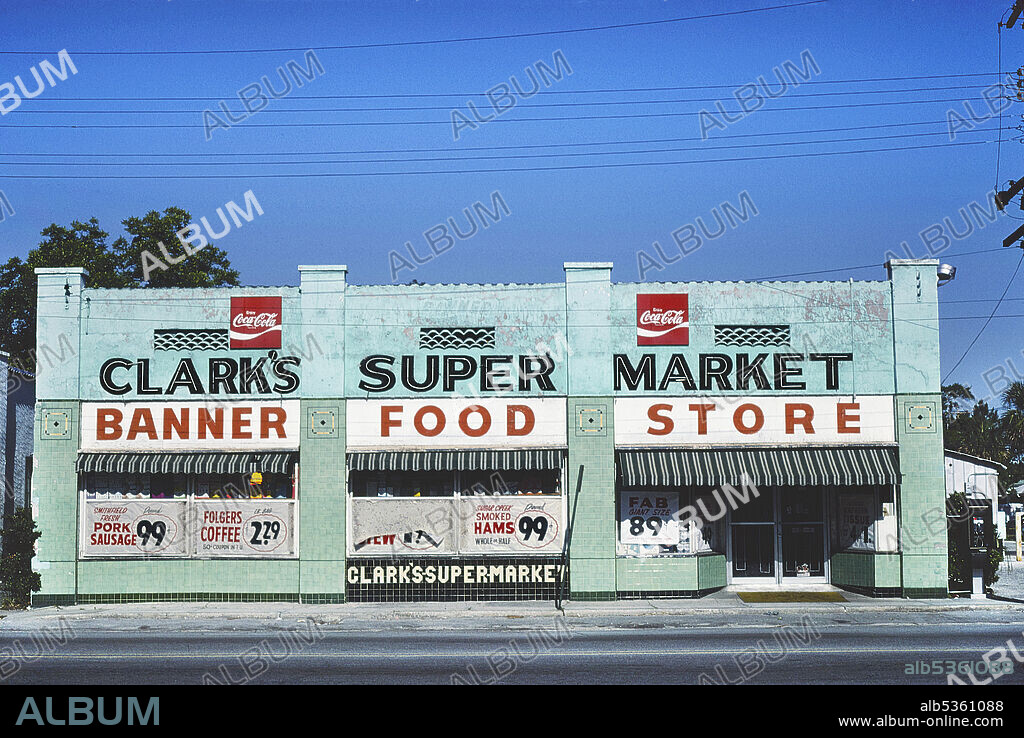 Clark's Super Market, Jacksonville, Florida, USA, John Margolies Roadside America Photograph Archive, 1979.