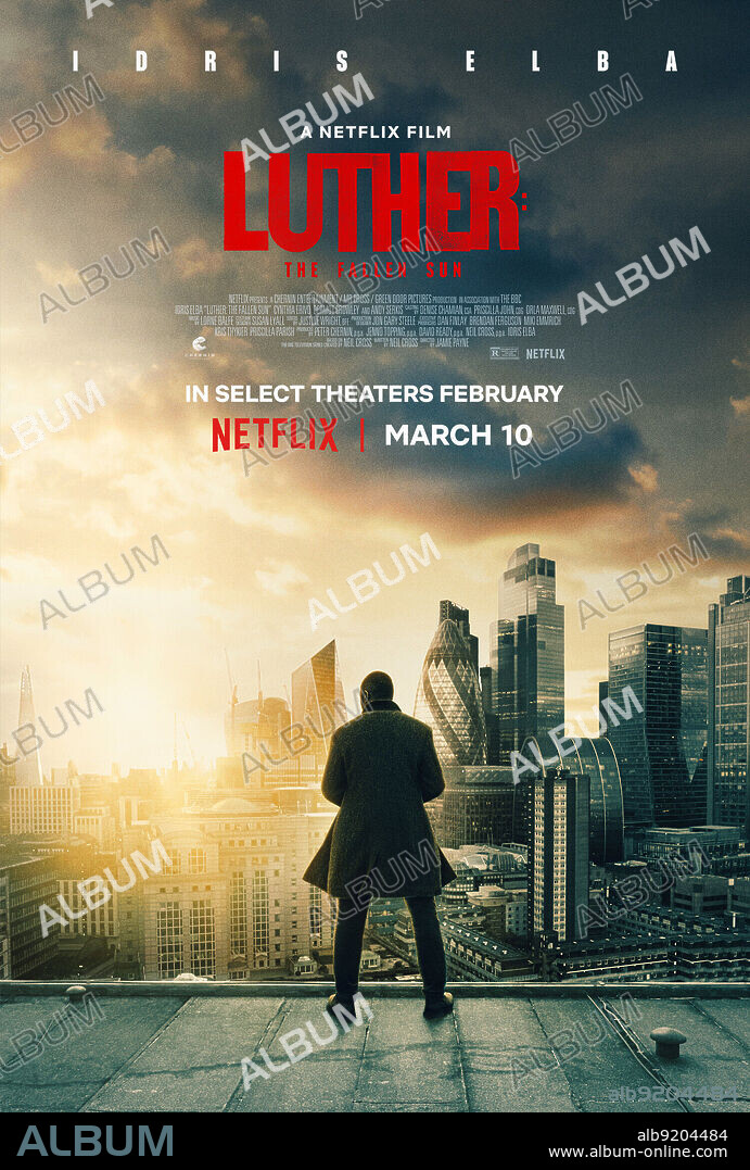 Poster de LUTHER: CAE LA NOCHE, 2023 (LUTHER: THE FALLEN SUN), dirigida por JAMIE PAYNE. Copyright BBC STUDIOS.