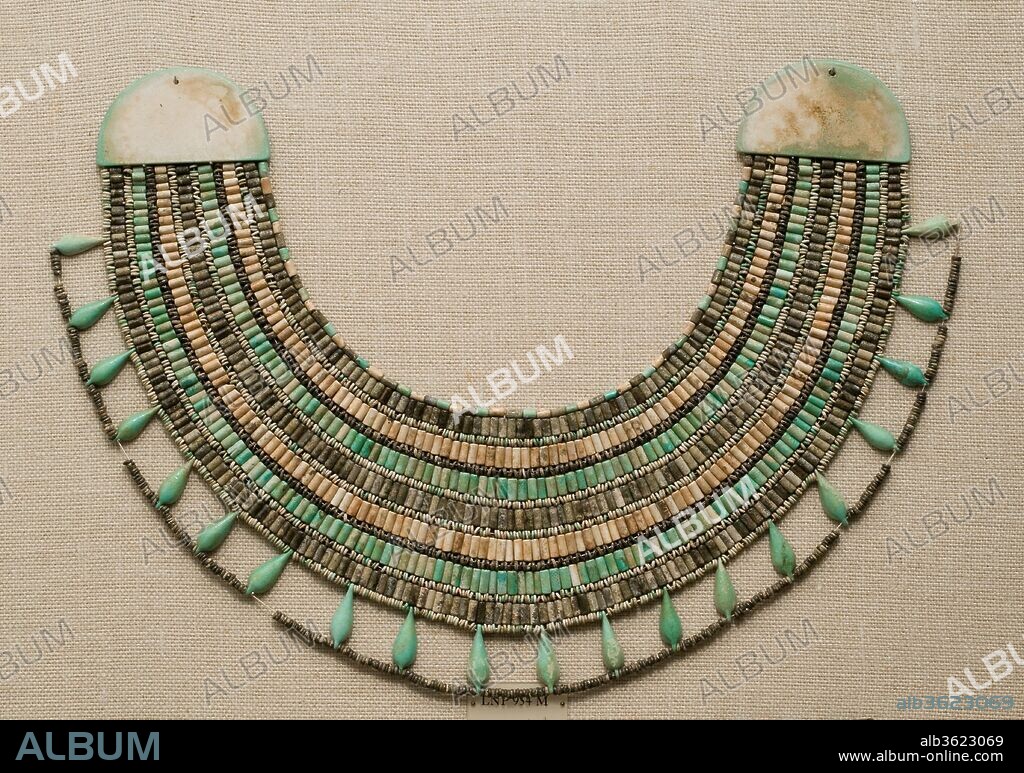 Broad collar. Dimensions: l. 29 cm (11 7/16 in); w. 39 cm (15 3/8 in). Dynasty: Dynasty 12-13. Date: ca. 1981-1640 B.C..