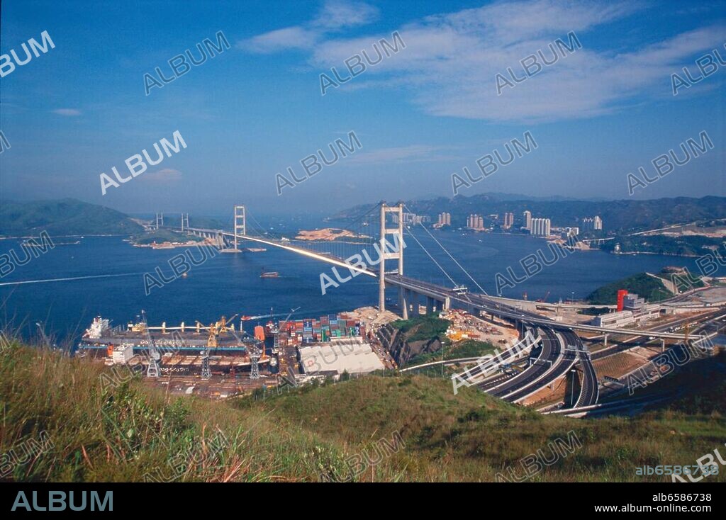 Hong Kong Tsing Ma Bridge.