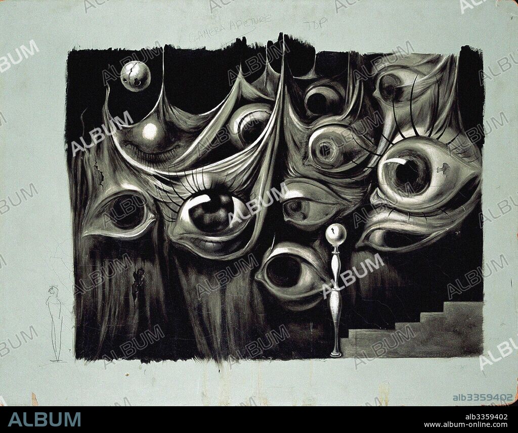 SALVADOR DALÍ. Set design for the film Spellbound by Alfred Hitchcock.