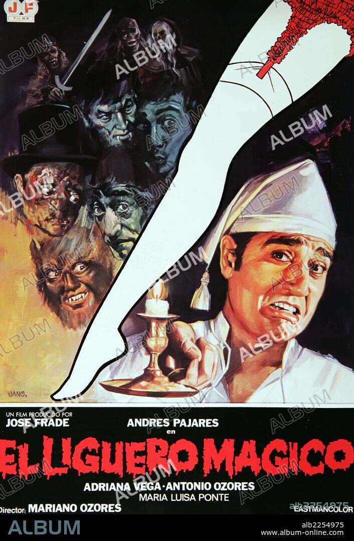 CINE. EL LIGUERO MAGICO , AÑO1980. DIRECTOR , MARIANO OZORES. ACTORES , ANDRES PAJARES. EPOCA DEL DESTAPE/ JANO.