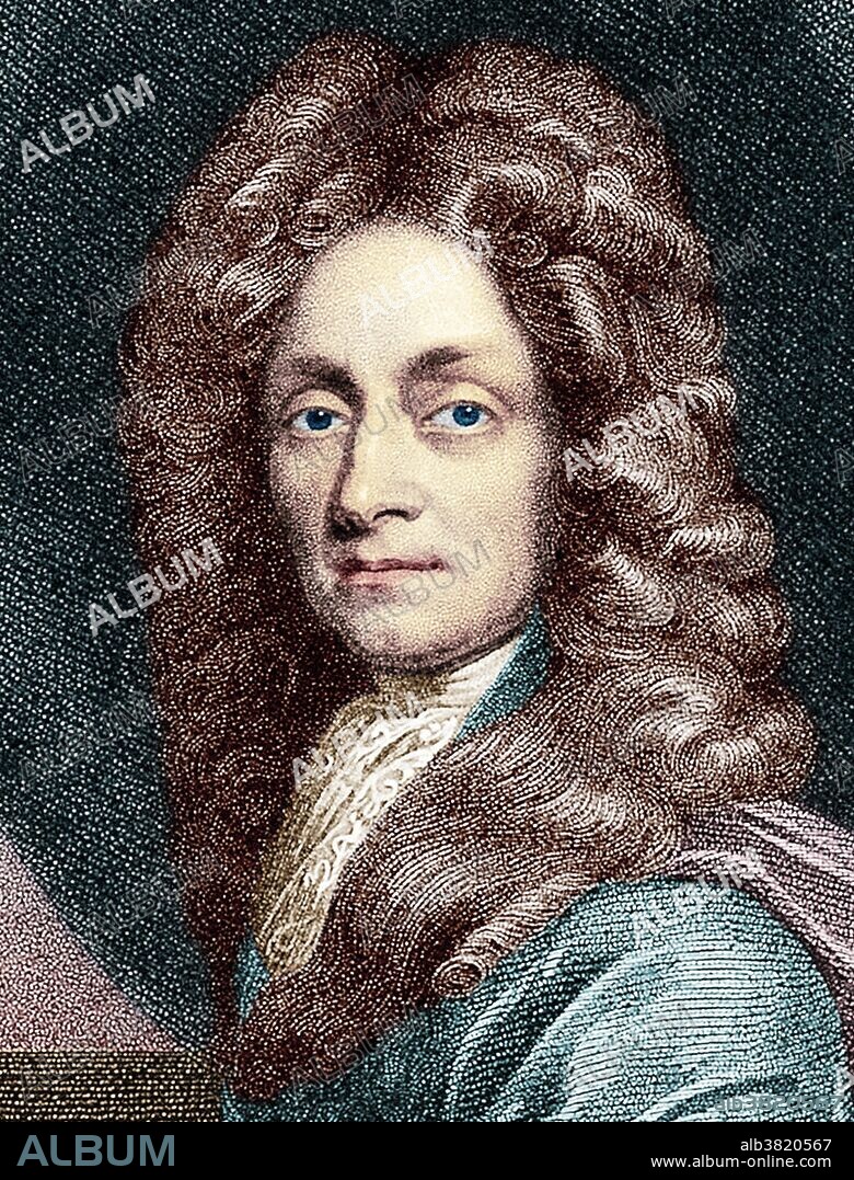 Stipple engraving of Sir Christopher Wren by W. Holl after Sir G. Kneller. St. Paul's Cathedral can be seen in the background. Sir Christopher Wren (1632-1723) was an English architect accorded responsibility for rebuilding 52 churches in the City of London after the Great Fire in 1666, including his masterpiece, St. Paul's Cathedral, completed in 1710. Apart from his work as an architect, Wren was also a notable anatomist, astronomer, geometer, and mathematician-physicist. He was a founder of the Royal Society (president 1680-82).