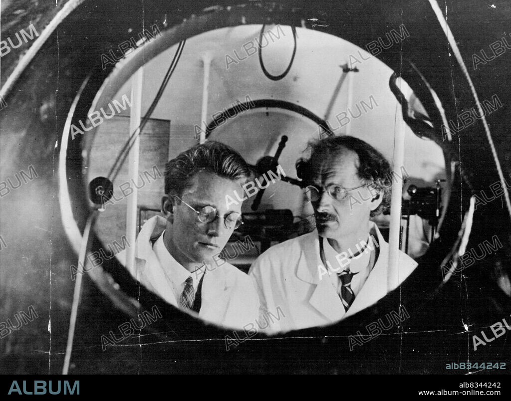 Auguste Piccard. August 05, 1955.  (Photo by Daily Mirror).