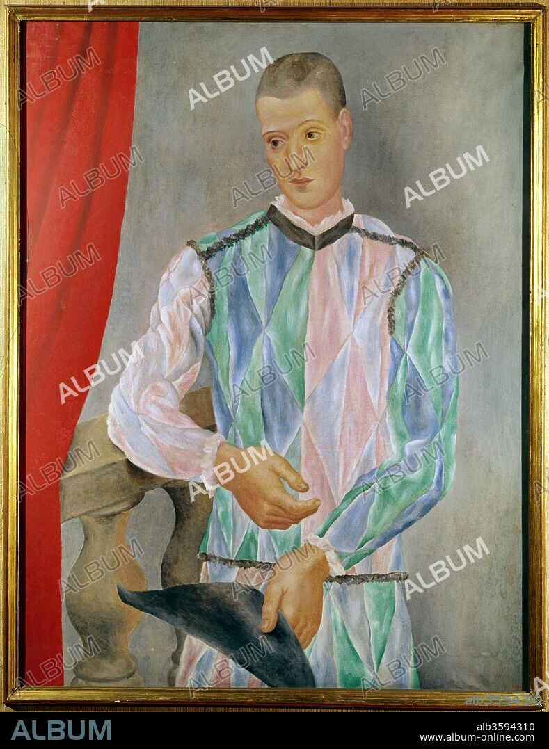PABLO PICASSO. Harlequin (Portrait of Léonide Massine).