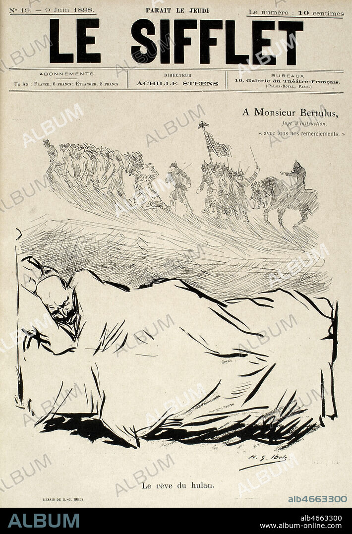 Le reve du hulan. Caricature de H.G. IBELS (1867-1936) pour Le Sifflet du 9/06/1898. Credit : Coll. Dixmier/KHARBINE-TAPABOR.