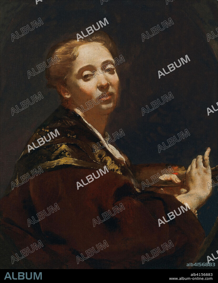 GIOVANNI BATTISTA PIAZZETTA. Giambattista Piazzetta (Venice, 1682-1754). Portrait of Giulia Lama (ca. 1715 - 1720). Oil on canvas. 69.4 x 55.5 cm.
