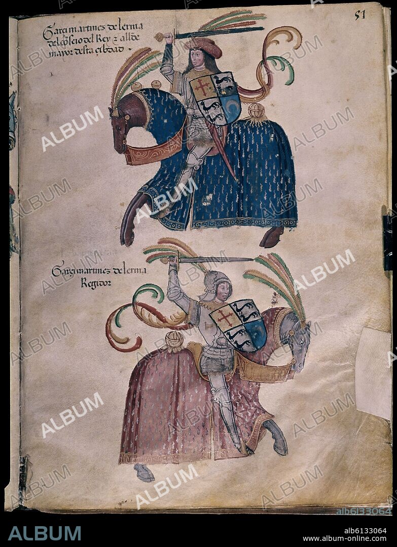 LIBRO DE LOS CABALLEROS DE LA ORDEN DE SANTIAGO - 1361 - FOLIO 51 - MARTINEZ DE LERMA.