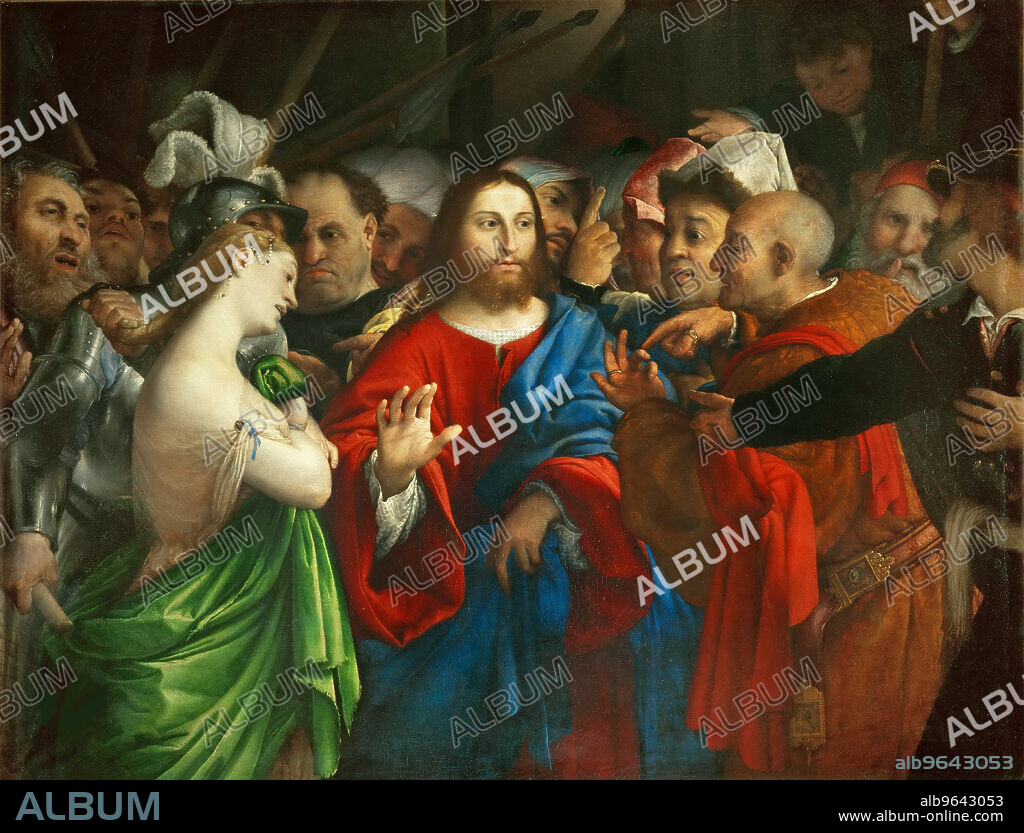 LORENZO LOTTO. Christ and the Woman Taken in Adultery.