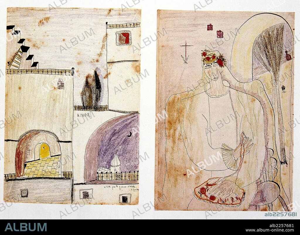 FEDERICO GARCÍA LORCA. GARCIA LORCA, FEDERICO. ESCRITOR ESPAÑOL. FUENTEVAQUEROS (GRANADA). 1898-1936. DIBUJOS.