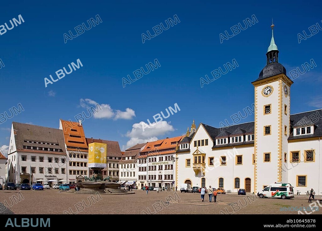 Freiberg is a university town in Germany, a large district town and mining town located roughly in the centre of the federal state of Saxony between Dresden and Chemnitz. Obermarkt with town hall.