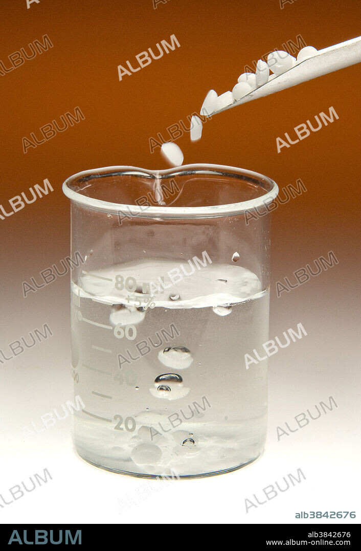 Sodium hydroxide (NaOH), also known as lye, caustic soda and sodium hydrate, is a caustic metallic base. Caustic soda forms a strong alkaline solution when dissolved in a solvent such as water.