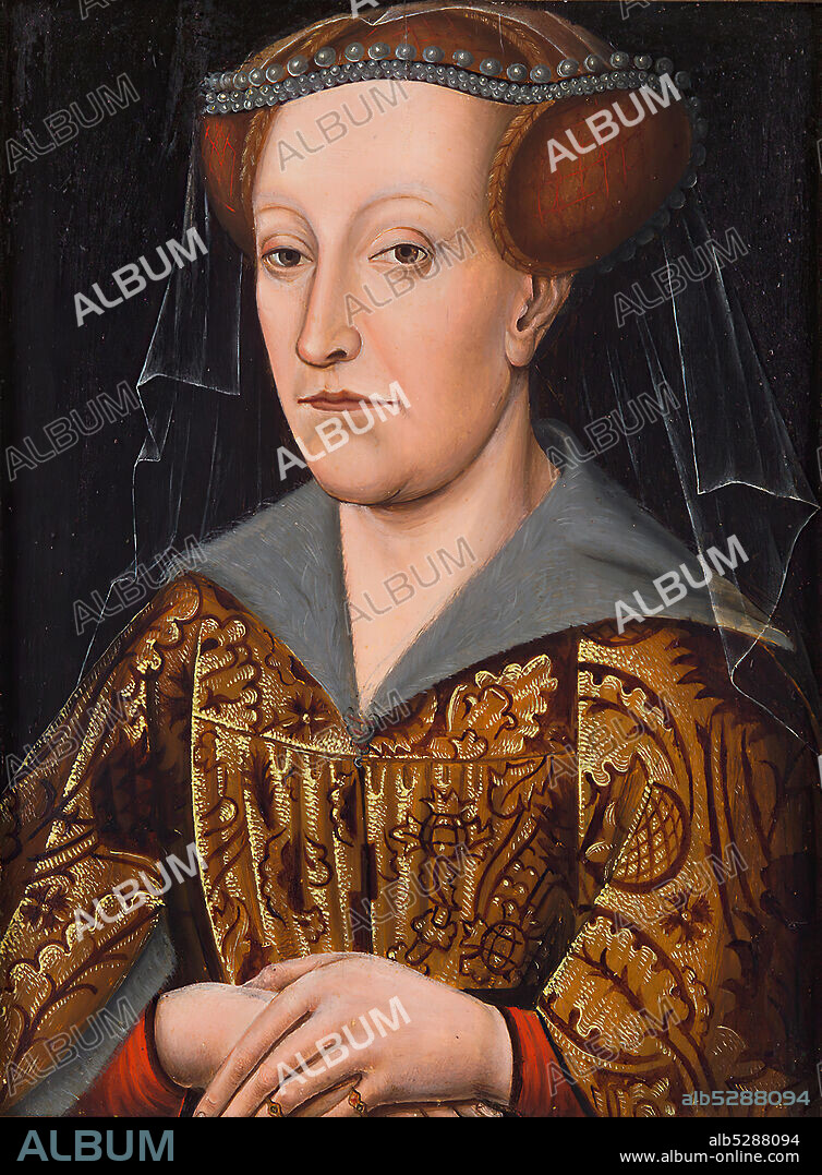 JAN VAN EYCK (gemäß). Portrait of Jakobäa Tochter des Wilhelm VI. von Wittelsbach (1401-1436). Dimensions: 29,7 x 22 cm. Kunsthistorisches Museum Wien, Gemäldegalerie.