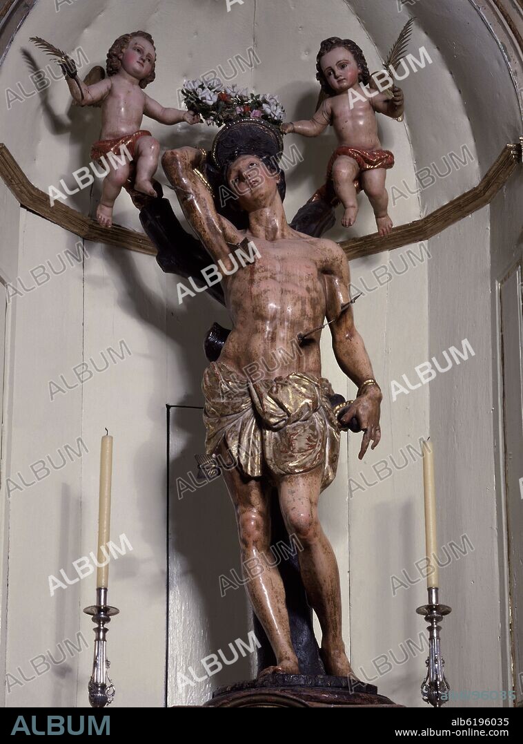 GASPAR DEL AGUILA HACIA 1530 AVILA. SAN SEBASTIAN (ESCULTURA SG XVI).