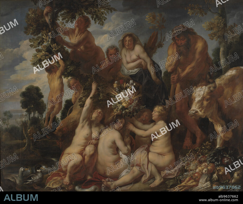 Achelous Defeated by Hercules. The Origin of the Cornucopia. (Allegory of Fruitfulness), 1649.