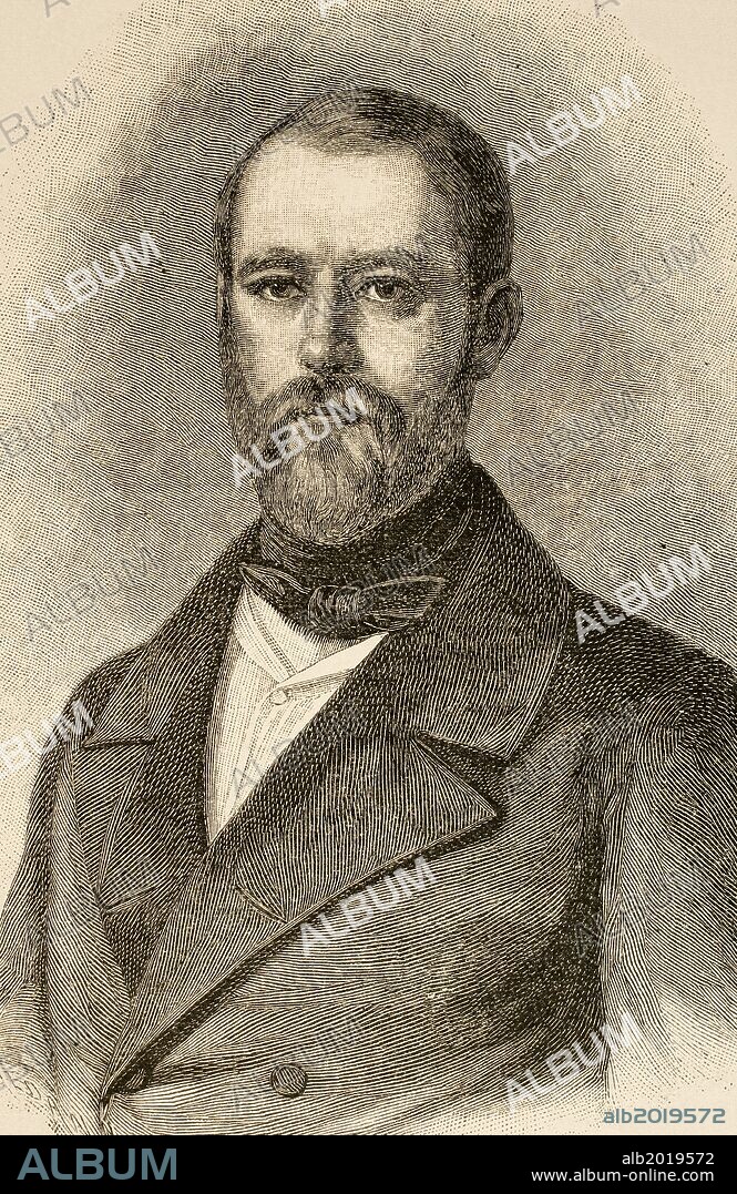 Otto von Bismark (1815-1898). Estadista, burócrata, militar, político y prosista alemán, considerado el fundador del Estado alemán moderno. Grabado en "Historia Universal", 1889.