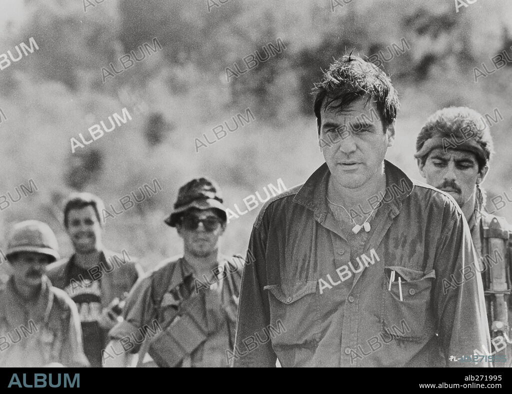 OLIVER STONE in PLATOON, 1986, directed by OLIVER STONE. Copyright ORION PICTURES.