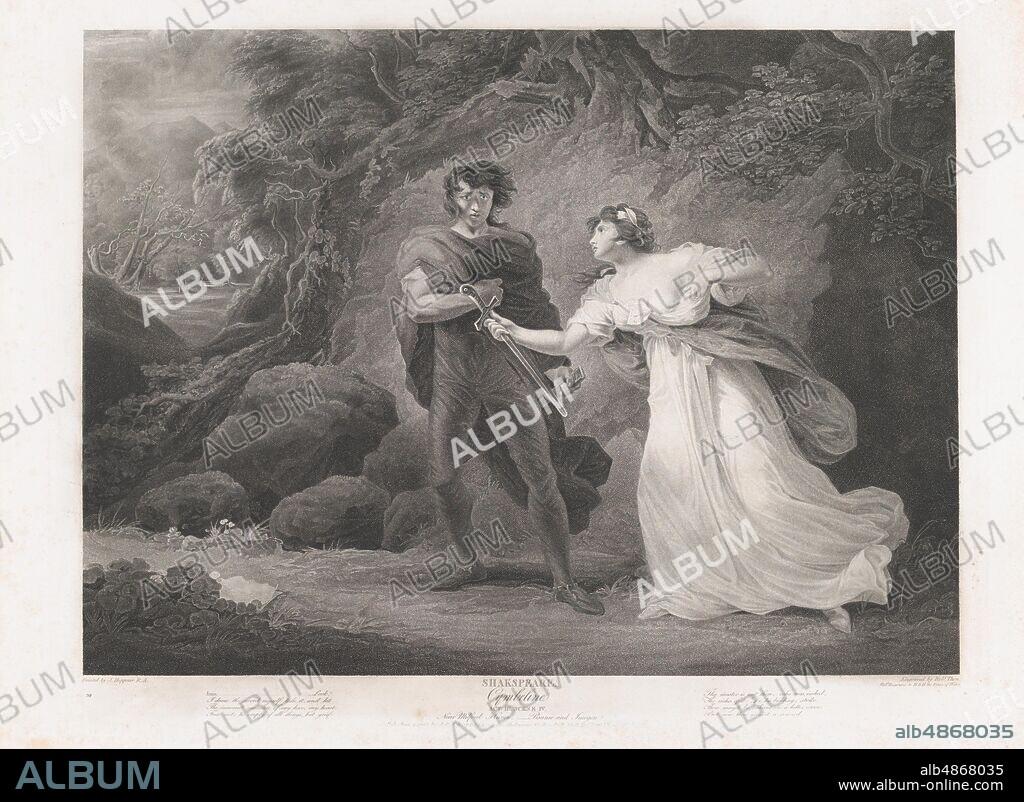 ROBERT THEW. Pisanio and Imogen (Shakespeare, Cymbeline, Act 3, Scene 4), first published 1801; reissued 1852.