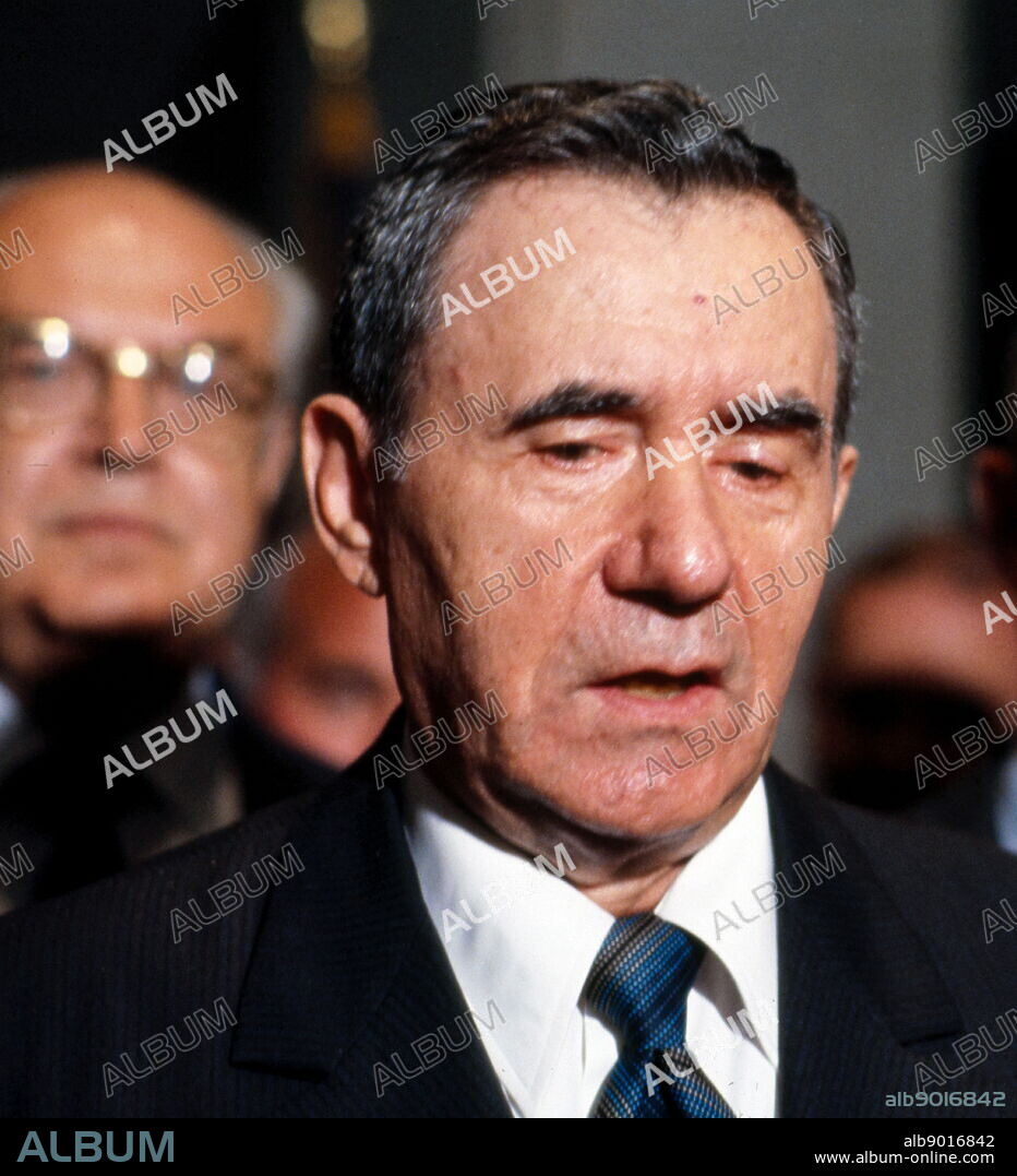Andrei Gromyko (1909 - 1989) Soviet Belarusian communist politician and diplomat during the Cold War. He served as Minister of Foreign Affairs (1957-1985) and as Chairman of the Presidium of the Supreme Soviet (1985-1988). Gromyko was responsible for many top decisions on Soviet foreign policy until he retired in 1988.