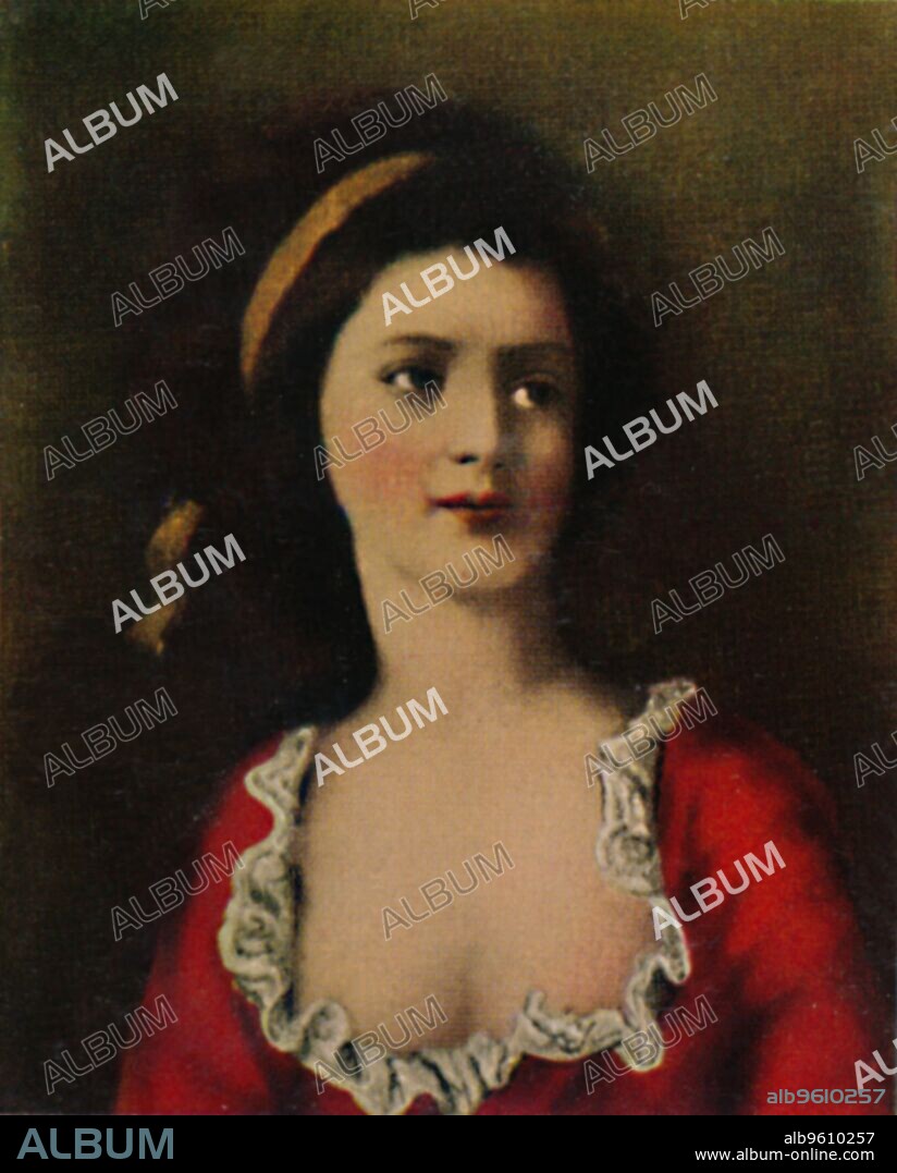 'Gräfin Potocka 1776-1867', 1934. Delfina Potocka, née Komar (1807-1877), Polish countess, was a friend and muse to Polish expatriate artists Frédéric Chopin and Zygmunt Krasinski. She was noted for her beauty, intellect and artistic gifts. In her youth she was a piano student of Chopin's. From "Die Großen der Weltgeschichte". [Eckstein-Halpaus, Dresden, 1934].