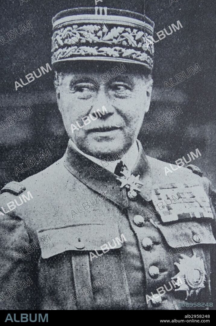 Photograph of General Maurice Gamelin (1872-1958) a French general and Commander-in-Chief of the French forces in World War II. Dated 1939.
