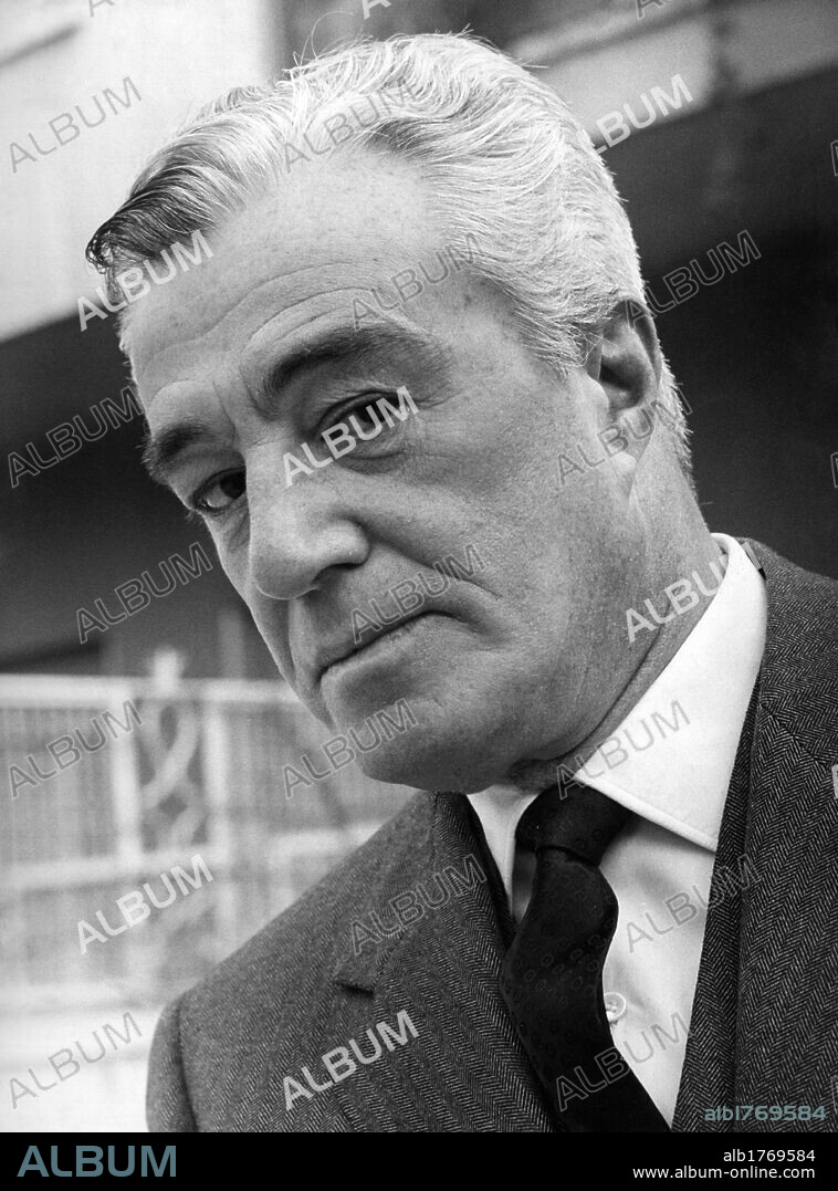 Portrait of Vittorio De Sica. Portrait of the Italian actor, director and screen writer Vittorio De Sica. January 1960.