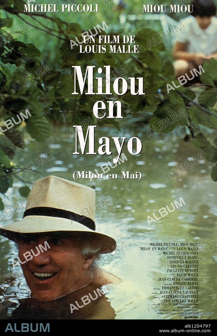 Poster de MILOU EN MAYO, 1990 (MILOU EN MAI), dirigida por LOUIS MALLE. Copyright TF1 FILMS PRODUCTIONS.