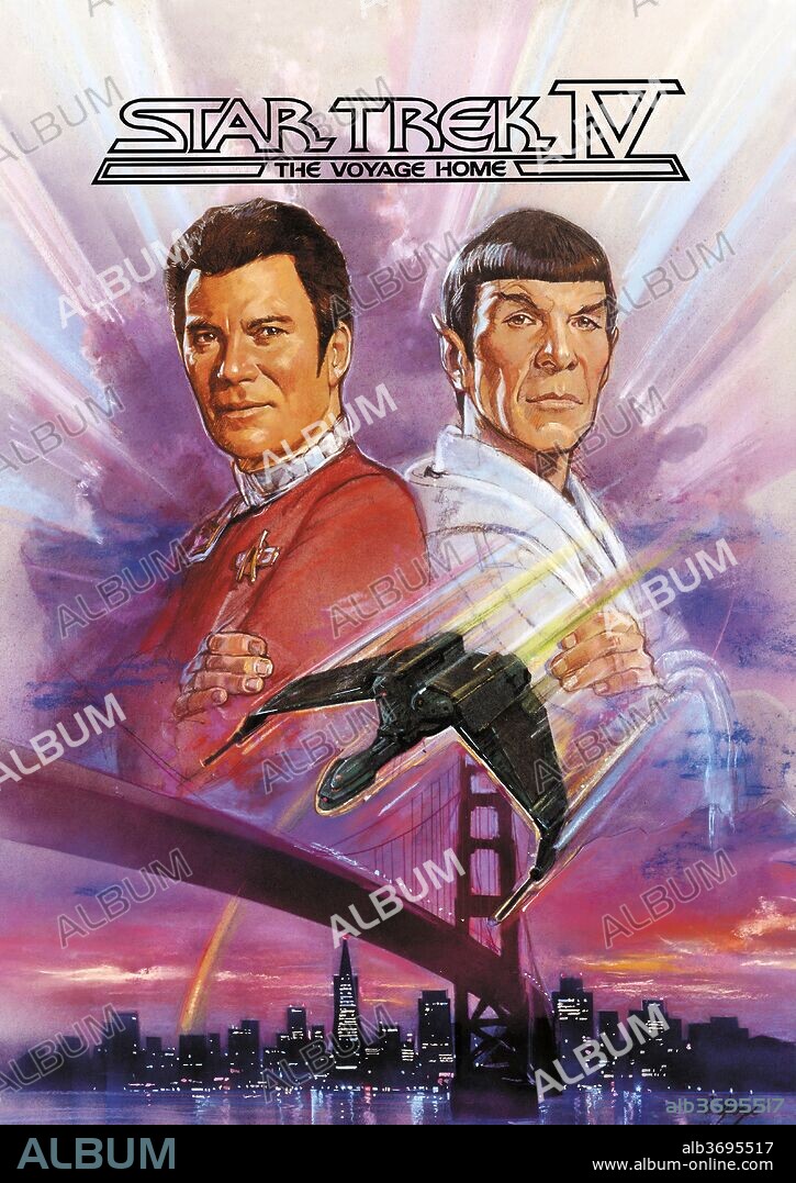 Poster de STAR TREK IV: MISION SALVAR LA TIERRA, 1986 (STAR TREK IV: THE VOYAGE HOME), dirigida por LEONARD NIMOY. Copyright PARAMOUNT PICTURES.