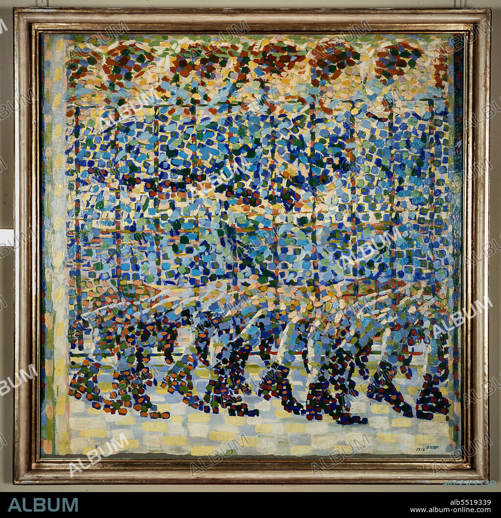 "Child running on the balcony", by Giacomo Balla, oil on canvas, 1912.