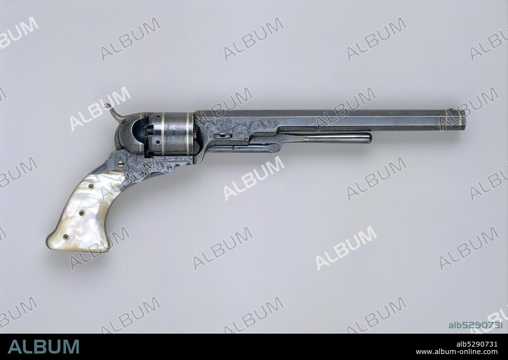 SAMUEL COLT. Colt Paterson Percussion Revolver, No. 5, Holster Model, serial no. 940, American, Paterson, New Jersey, ca. 1840.